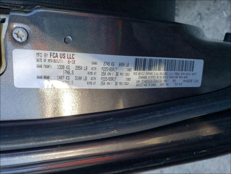 2018 DODGE GRAND CARA 2C4RDGEG0JR344154