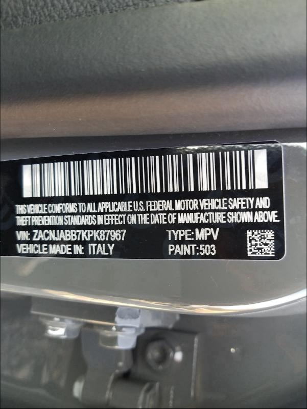2019 JEEP RENEGADE L ZACNJABB7KPK87967