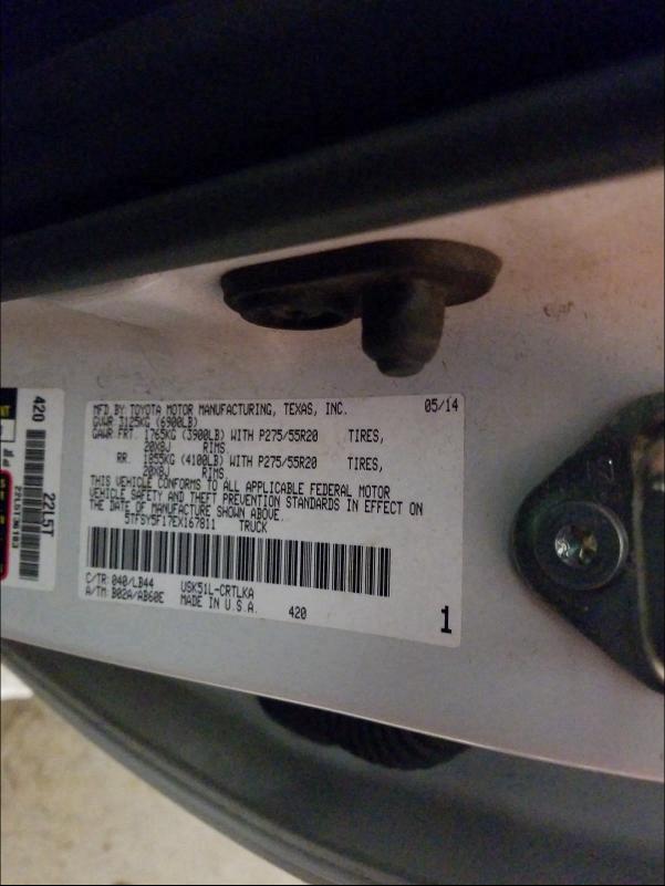 2014 TOYOTA TUNDRA DOU 5TFSY5F17EX167811