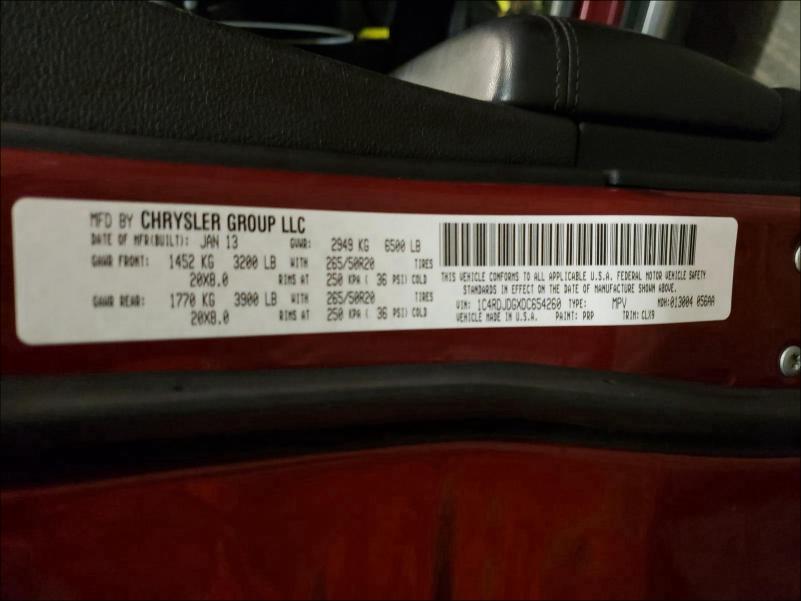2013 DODGE DURANGO CR 1C4RDJDGXDC654260