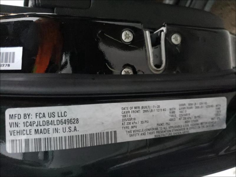 2020 JEEP CHEROKEE L 1C4PJLDB4LD649628