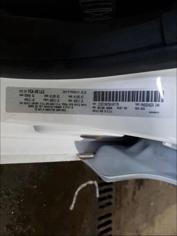 2016 CHRYSLER 200 1C3CCCAB7GN107179