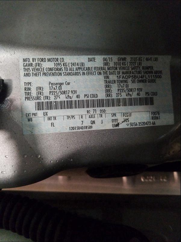 2015 FORD C-MAX SEL 1FADP5BU4FL111500