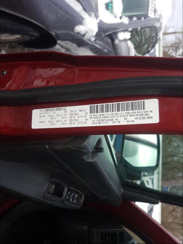 2012 JEEP LIBERTY SP 1C4PJMAK7CW164589