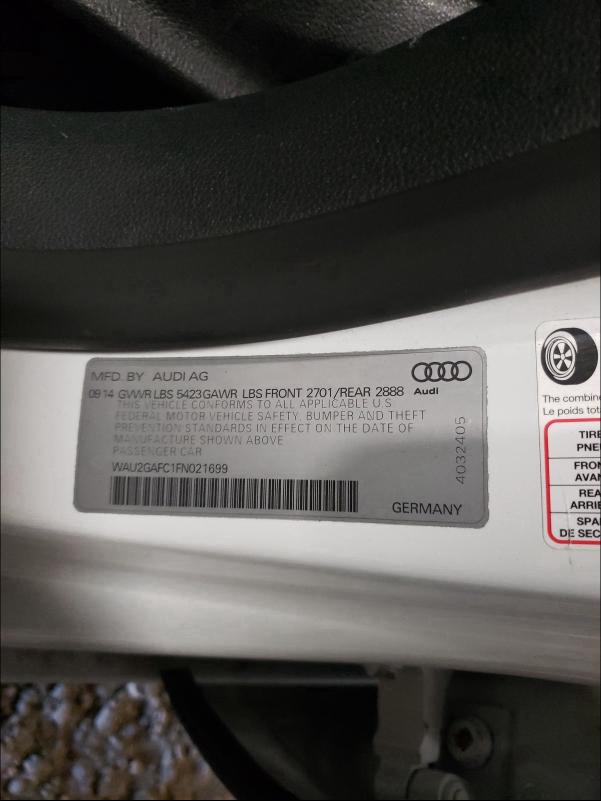 2015 AUDI A7 PRESTIG WAU2GAFC1FN021699