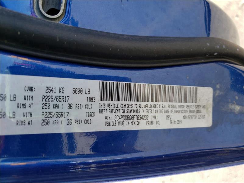 2015 DODGE JOURNEY SX 3C4PDDBG0FT634232