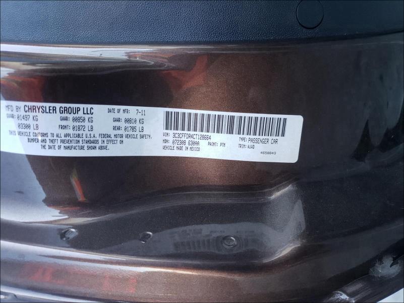 2012 FIAT 500 POP 3C3CFFDR4CT128664