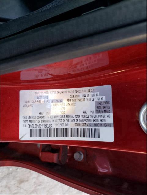2017 TOYOTA YARIS IA 3MYDLBYV0HY160984