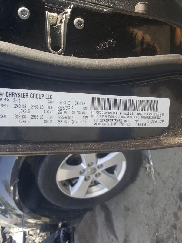 2011 DODGE JOURNEY MA 3D4PG1FG1BT528000