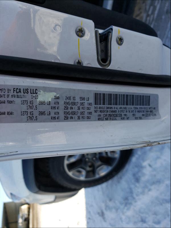 2019 JEEP CHEROKEE T 1C4PJMBX7KD361539