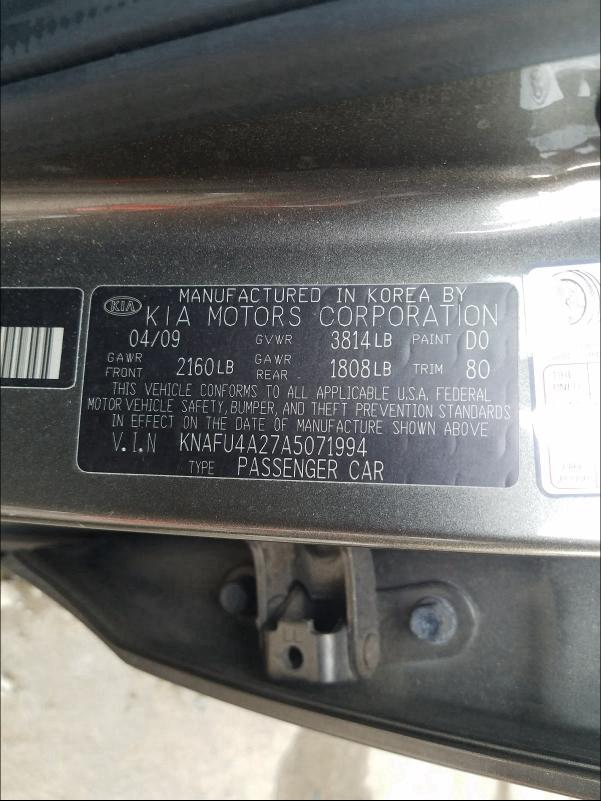 2010 KIA FORTE EX KNAFU4A27A5071994