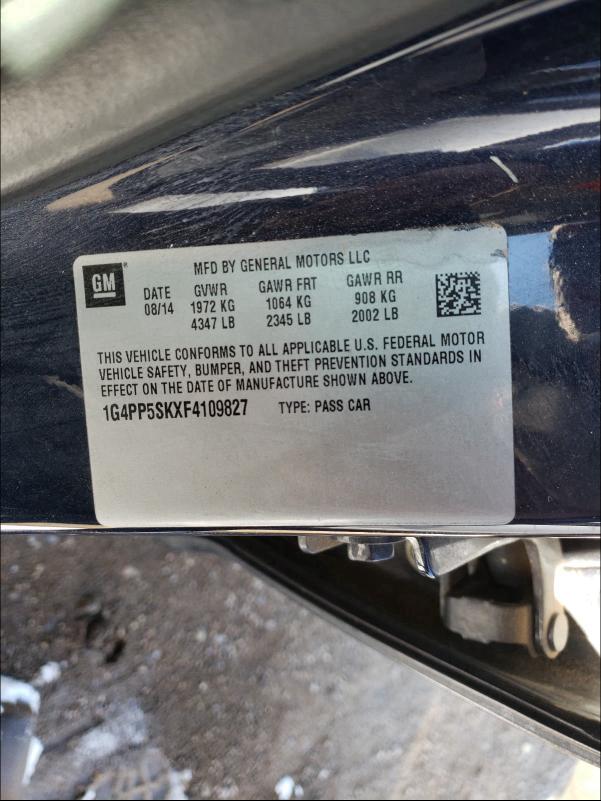 2015 BUICK VERANO 1G4PP5SKXF4109827