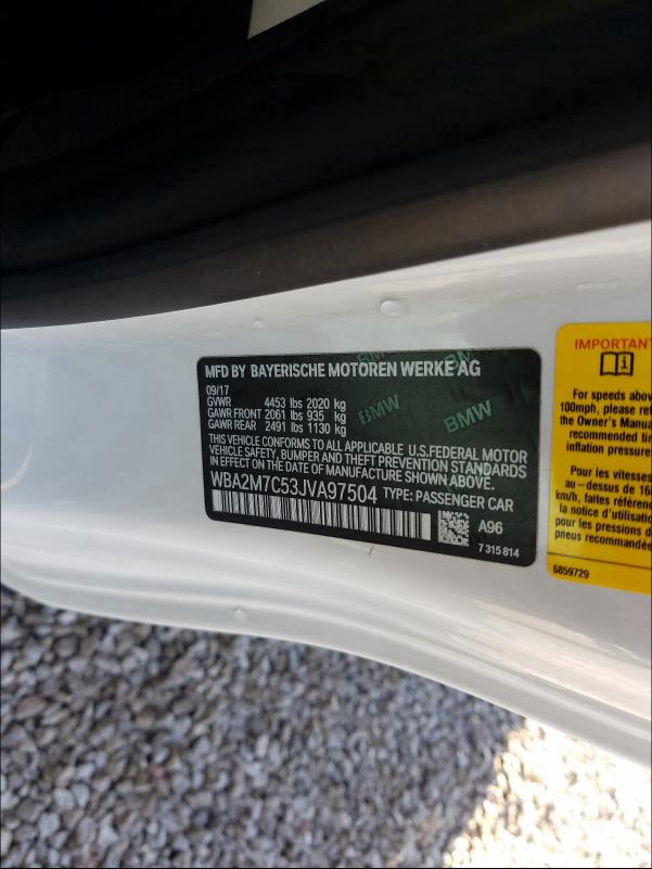 2018 BMW 230I WBA2M7C53JVA97504