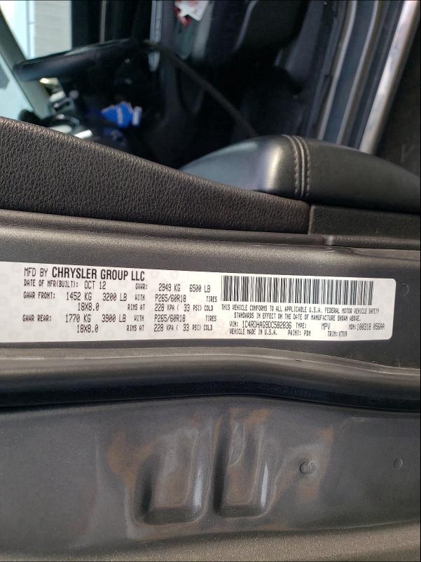 2013 DODGE DURANGO SX 1C4RDHAG9DC582836