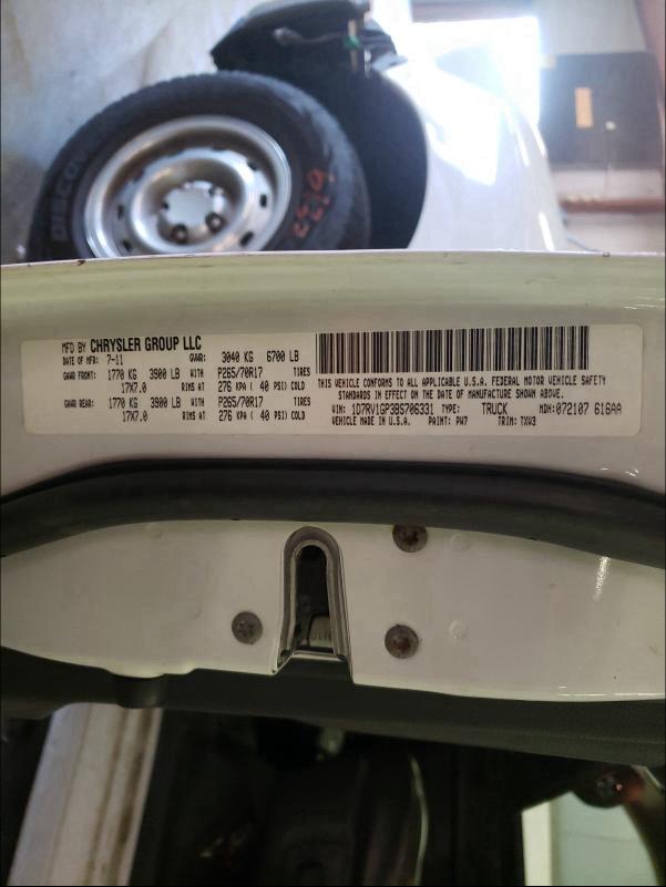 2011 DODGE RAM 1500 1D7RV1GP3BS706331