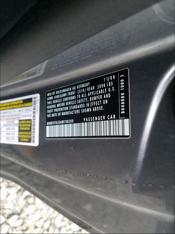 2010 VOLKSWAGEN GTI WVWFV7AJ3AW198289