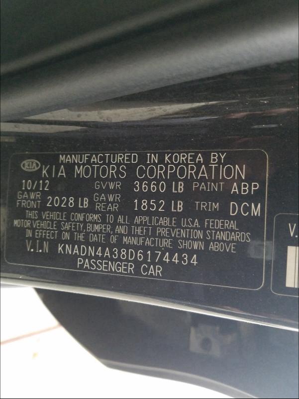 2013 KIA RIO EX KNADN4A38D6174434