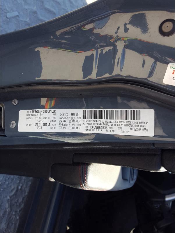 2014 JEEP CHEROKEE T 1C4PJMBB9EW216385