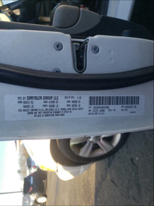 2010 DODGE CALIBER SX 1B3CB4HAXAD545081