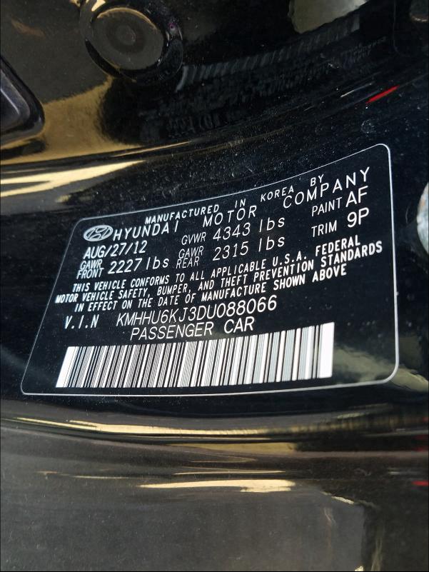2013 HYUNDAI GENESIS CO KMHHU6KJ3DU088066