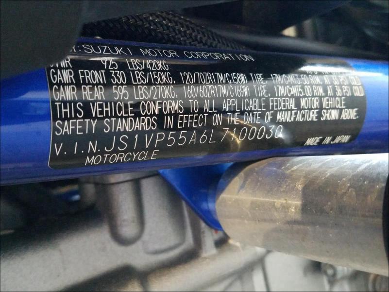 2020 SUZUKI SV650 JS1VP55A6L7100030