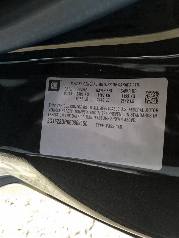 2014 CHEVROLET CAMARO ZL1 - 2G1FZ3DP0E9802160