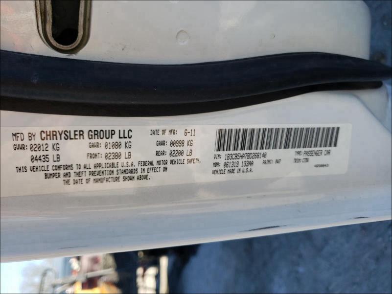 2011 DODGE CALIBER HE 1B3CB5HA7BD268140