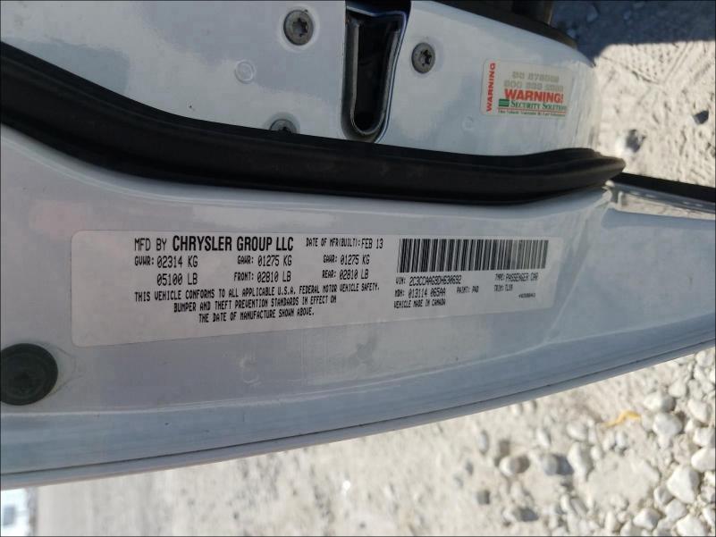 2013 CHRYSLER 300 2C3CCAAG9DH630692