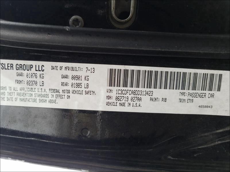 2013 DODGE DART LIMIT 1C3CDFCA8DD313423