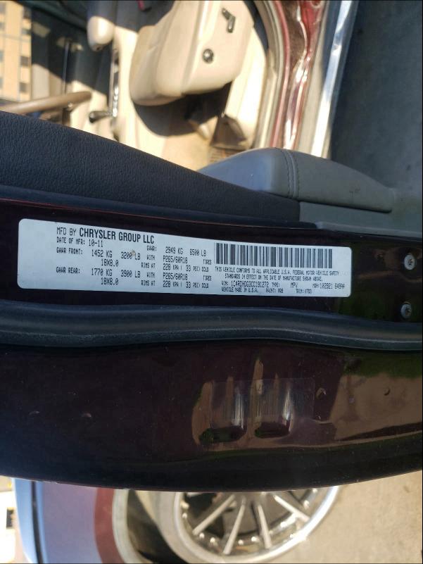 2012 DODGE DURANGO CR 1C4RDHDG3CC191272