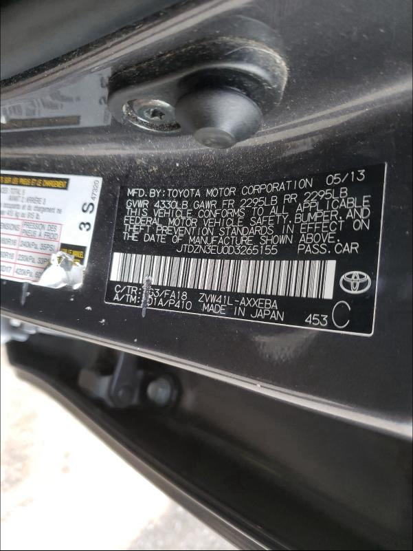 2013 TOYOTA PRIUS V JTDZN3EU0D3265155