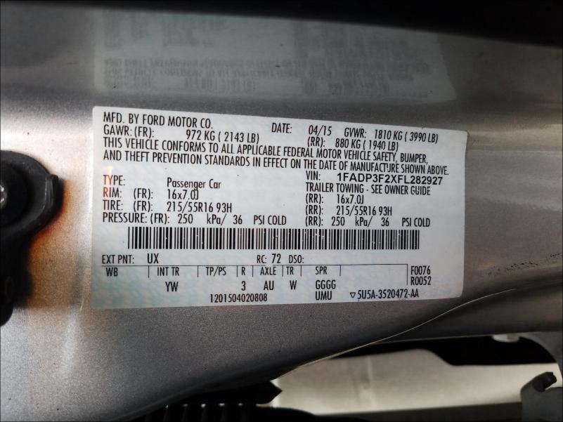 2015 FORD FOCUS SE - 1FADP3F2XFL282927
