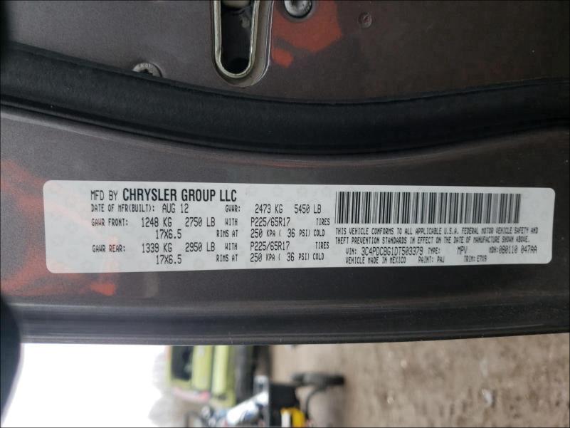 2013 DODGE JOURNEY SX 3C4PDCBG1DT503379