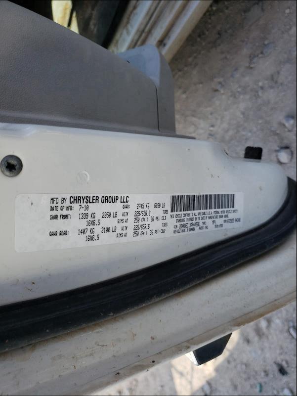 2010 DODGE GRAND CARA 2D4RN5D1XAR402661