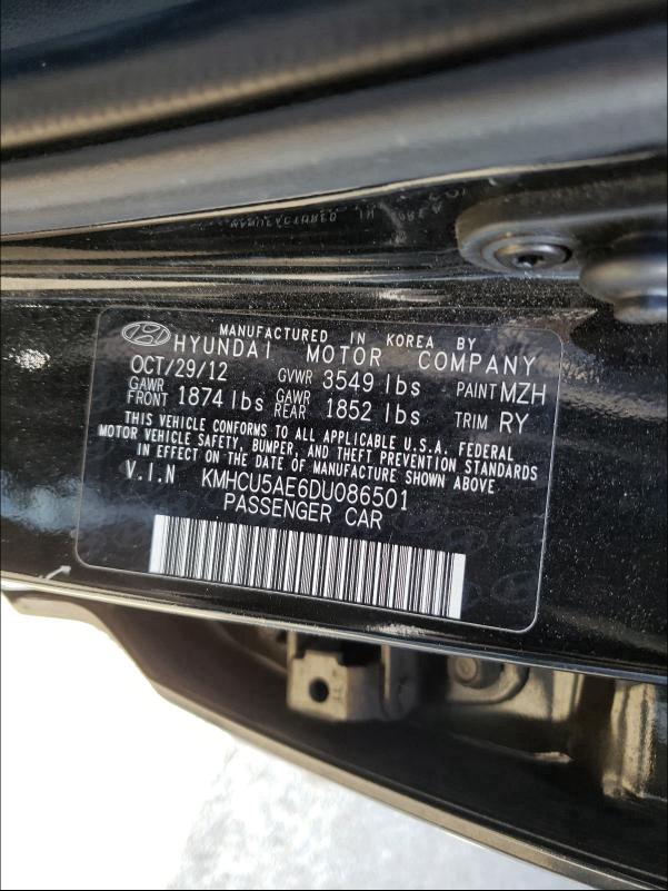 2013 HYUNDAI ACCENT GLS KMHCU5AE6DU086501