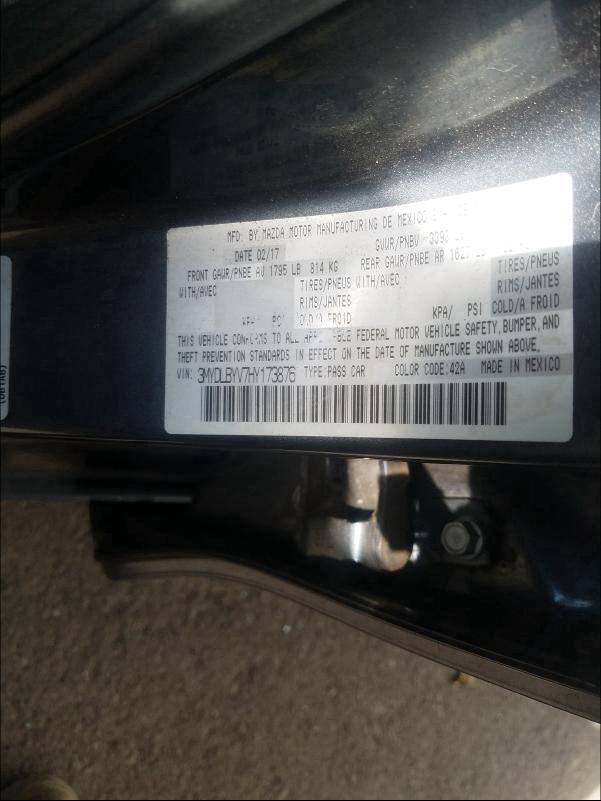 2017 TOYOTA YARIS IA - 3MYDLBYV7HY173876