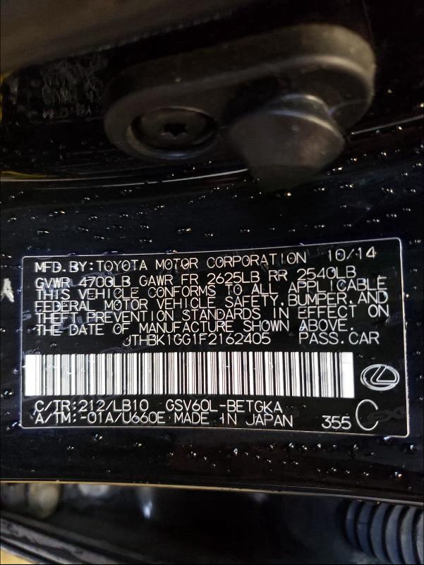 2015 LEXUS ES 350 JTHBK1GG1F2162405