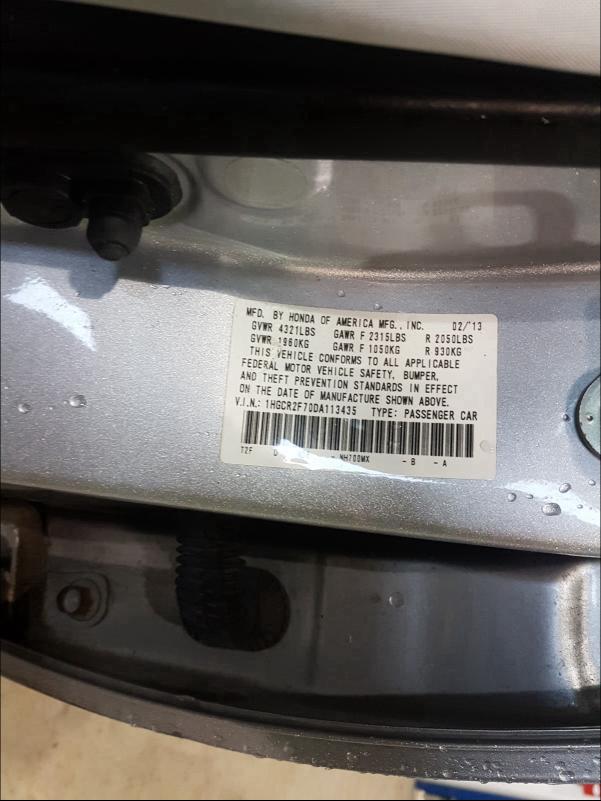 1HGCR2F70DA113435 Honda Accord Ex 2013. Фото: 9