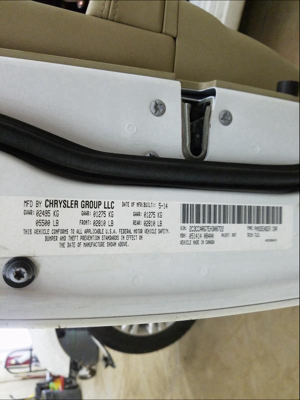 2014 CHRYSLER 300 2C3CCARG7EH308722