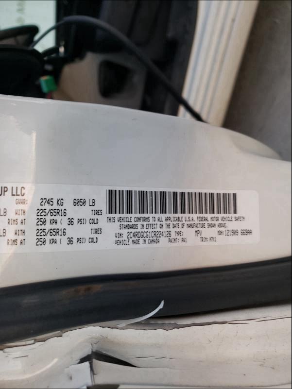 2012 DODGE GRAND CARA 2C4RDGCG1CR224126