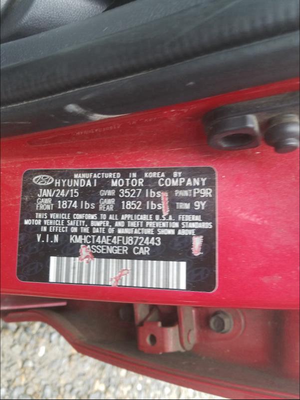 2015 HYUNDAI ACCENT GLS - KMHCT4AE4FU872443