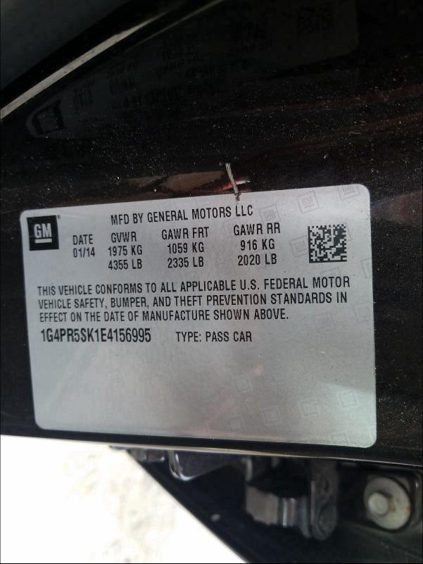 2014 BUICK VERANO CON 1G4PR5SK1E4156995