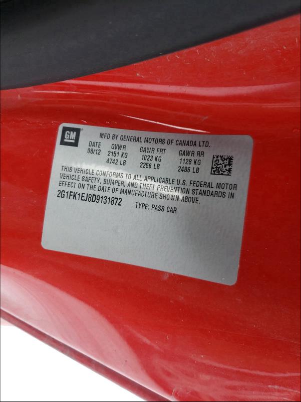 2013 CHEVROLET CAMARO 2SS 2G1FK1EJ8D9131872