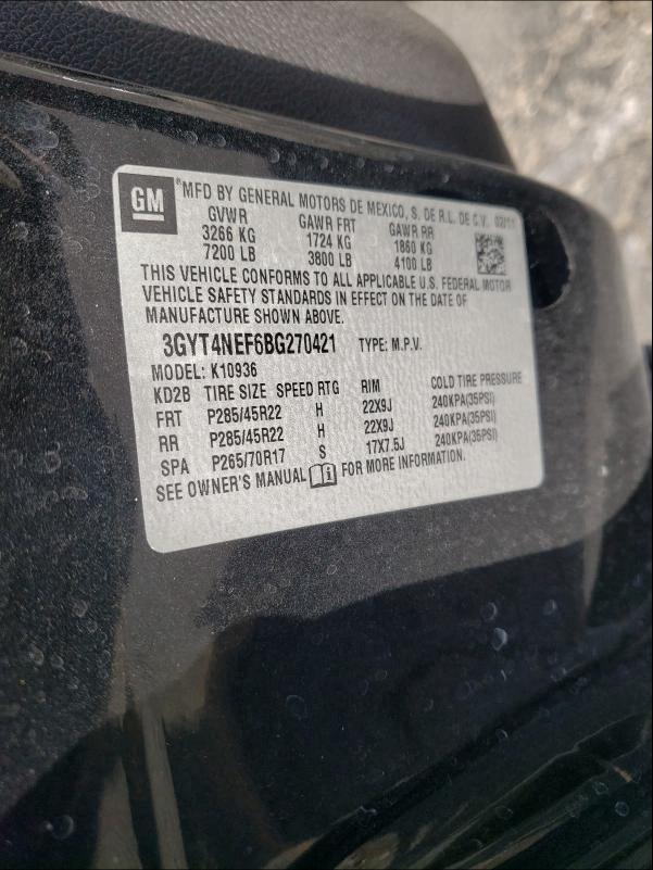 2011 CADILLAC ESCALADE E - 3GYT4NEF6BG270421