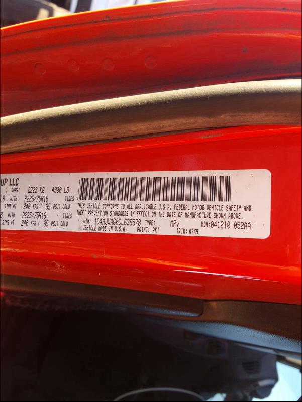 2013 JEEP WRANGLER S 1C4AJWAG0DL639578