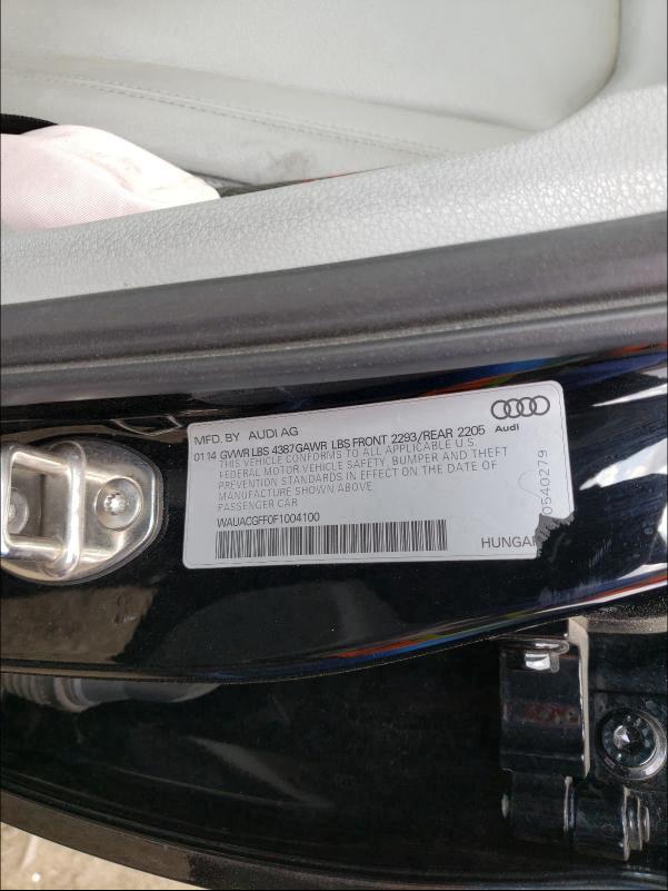 2015 AUDI A3 PREMIUM WAUACGFF0F1004100