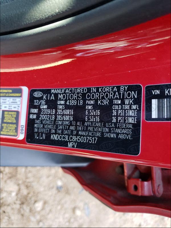 2017 KIA NIRO EX KNDCC3LC8H5037517