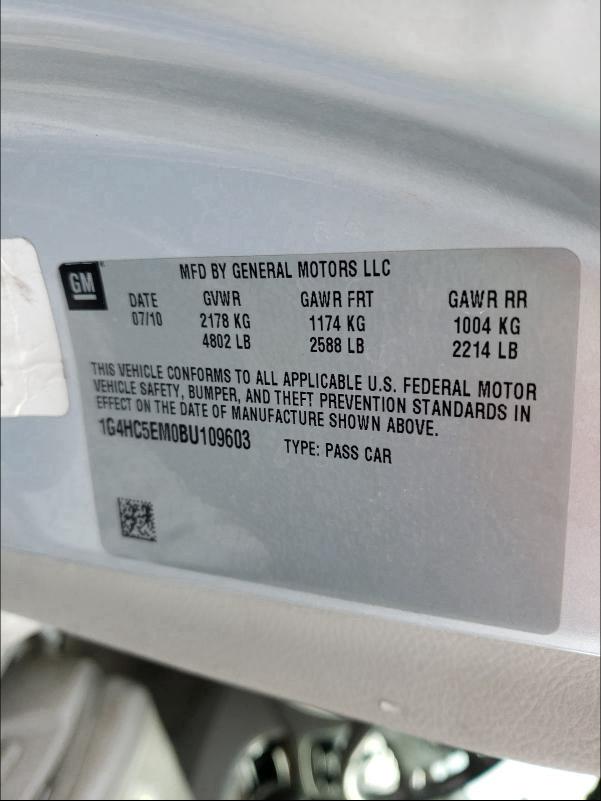 2011 BUICK LUCERNE CX 1G4HC5EM0BU109603