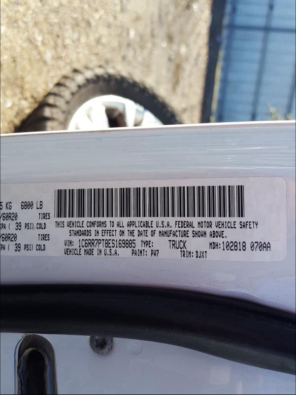 2014 RAM 1500 LONGH 1C6RR7PT8ES169885