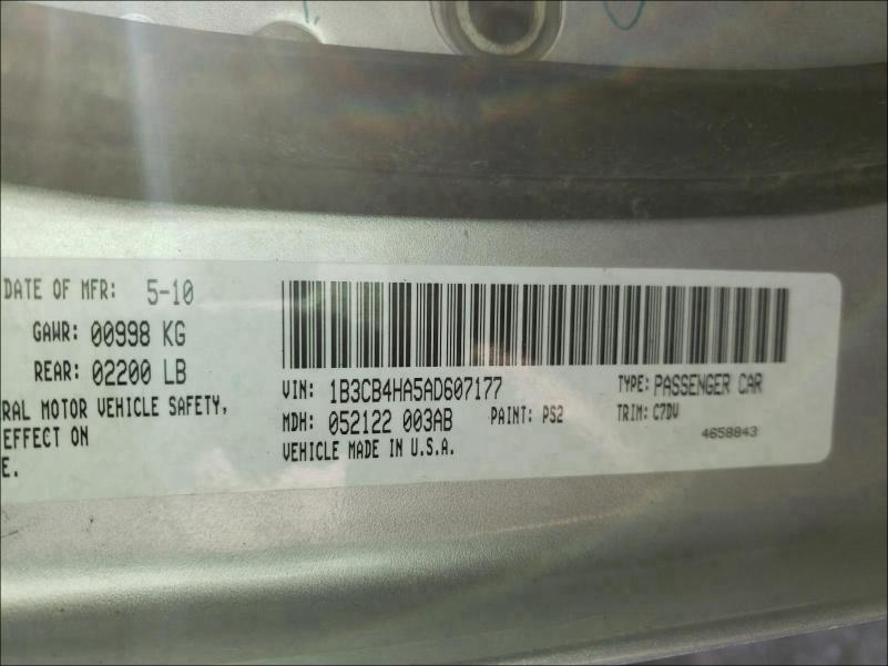 2010 DODGE CALIBER SX 1B3CB4HA5AD607177